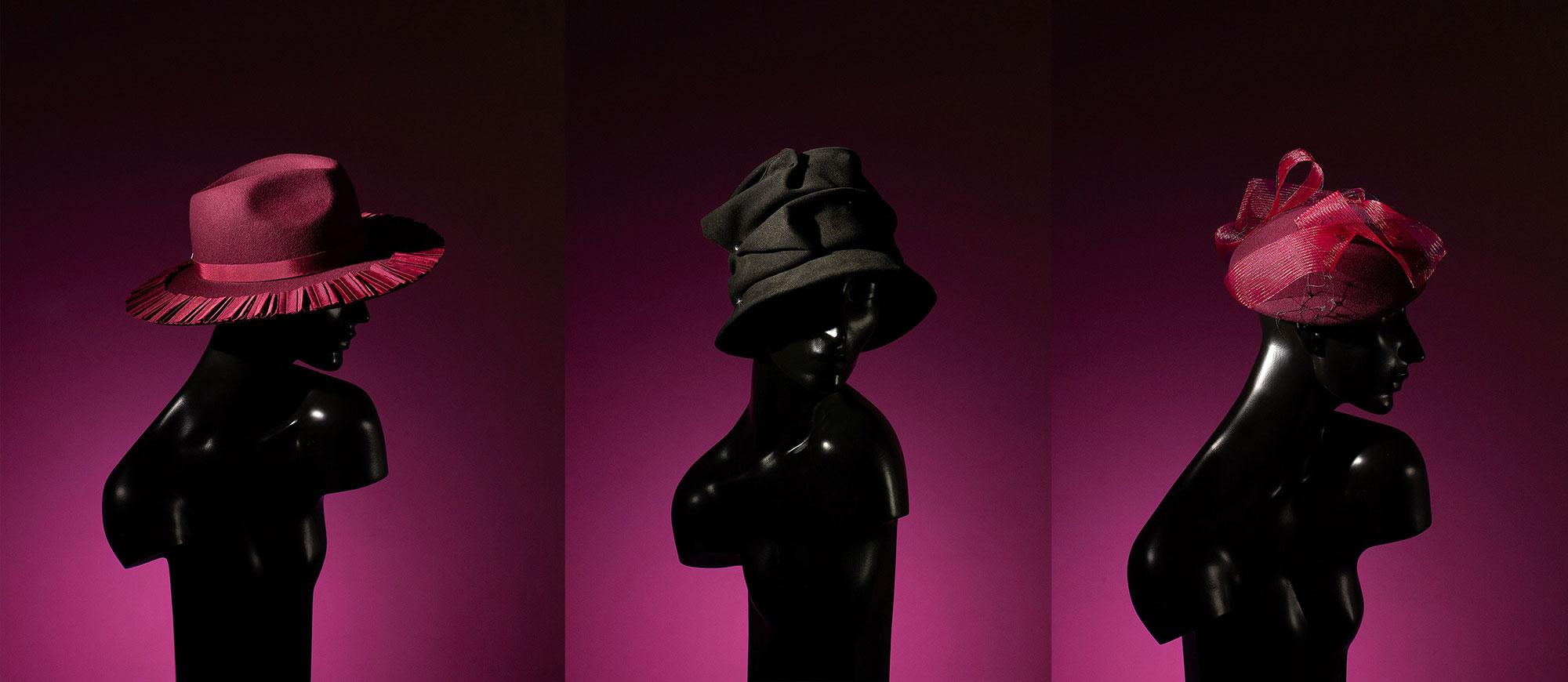 Stephen Jones Autumn Winter 2026 Think Pink but Pack Black Miss Jones Hats